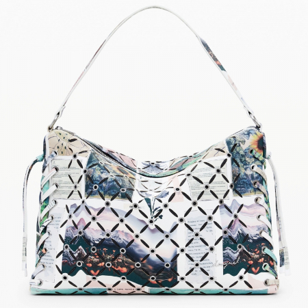 Geanta de dama, de mana si umar, Desigual, seria Juliett Leiria, Multicolor [4]