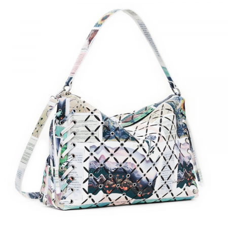 Geanta de dama, de mana si umar, Desigual, seria Juliett Leiria, Multicolor [2]