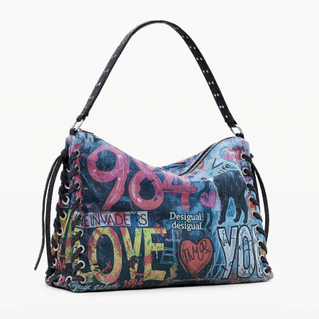 Geanta de dama, de mana si umar, Desigual, seria Pizzicato Leiria, Multicolor [1]