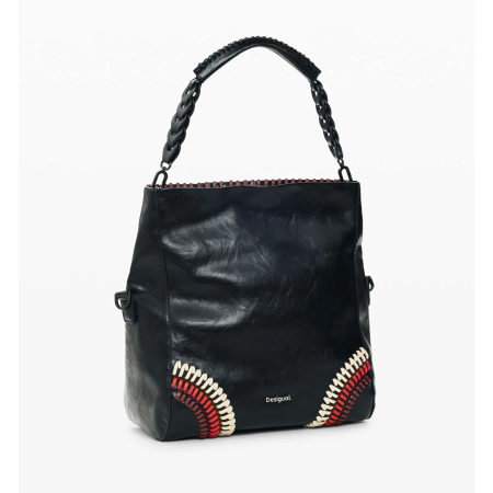 Geanta de dama, de mana si umar, Desigual, seria Sonique Loverty, Negru [3]