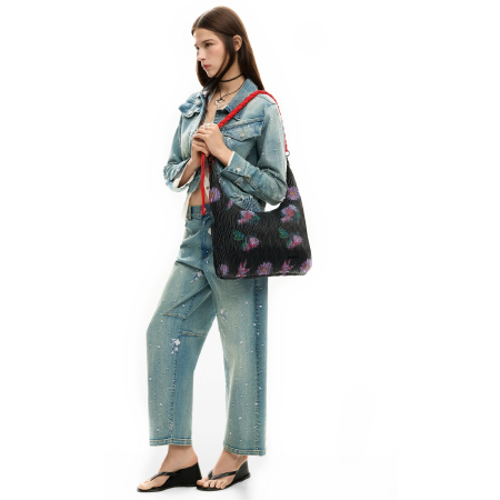 Geanta de dama, de mana si umar, Desigual, seria Xenon Samara, Negru [7]