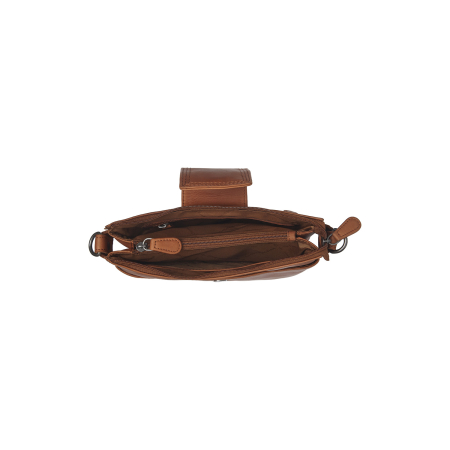 Geanta de dama, de mana si umar, din piele naturala, The Chesterfield Brand, Calora, Maro coniac [1]