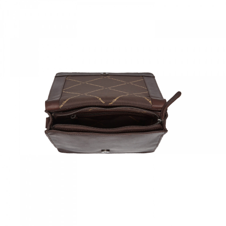 Geanta de dama, de mana si umar, din piele naturala, The Chesterfield Brand, Osuna, Maro inchis [2]