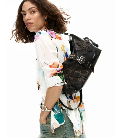 Geanta de dama, Desigual, Floralis, Maro ciocolata