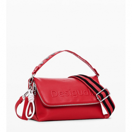Geanta de dama, Desigual, seria Half Logo Venecia, Rosu