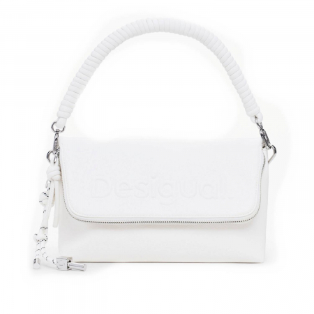 Geanta de dama, Desigual, seria Half Logo Venecia, Alb [6]