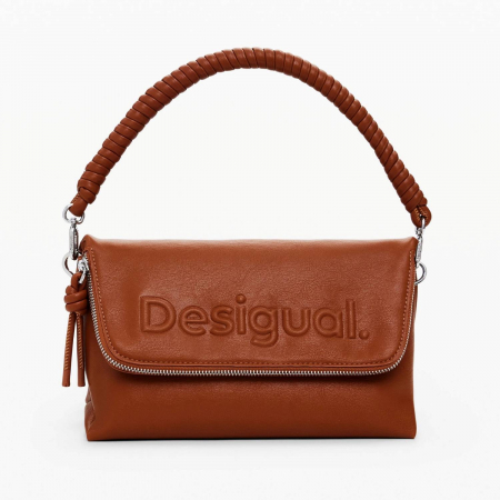 Geanta de dama, Desigual, seria Half Logo Venecia, Maro coniac [3]