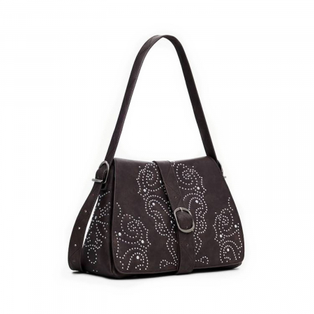 Geanta de dama, Desigual, seria Poker Face Posadas Mini, Maro inchis [1]