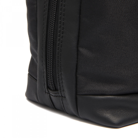 Geanta de dama din nylon si piele naturala, The Chesterfield Brand, Lavik, de mana si umar, Negru [2]