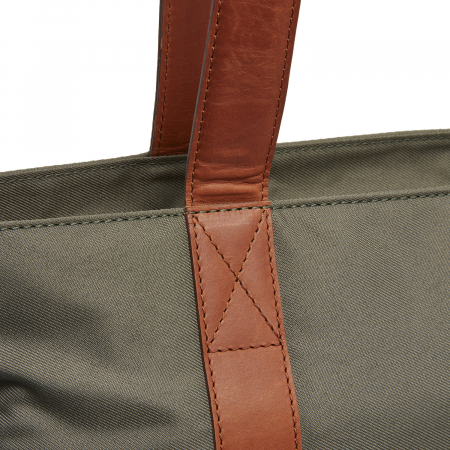 Geanta mare de dama din nylon si piele naturala, The Chesterfield Brand, Otta, de mana si umar, Verde inchis [1]