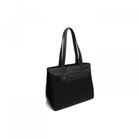 Geanta mare de dama din nylon si piele naturala, The Chesterfield Brand, Otta, de mana si umar, Negru [5]