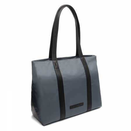 Genti de zi - Geanta mare de dama din nylon si piele naturala, The Chesterfield Brand, Otta, de mana si umar, Gri