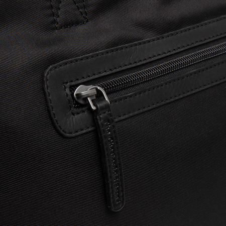 Geanta mare de dama din nylon si piele naturala, The Chesterfield Brand, Otta, de mana si umar, Negru [4]