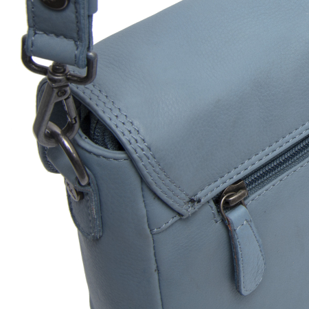 Geanta de dama, din piele naturala , de umar, The Chesterfield Brand, Miloa, Albastru deschis [5]