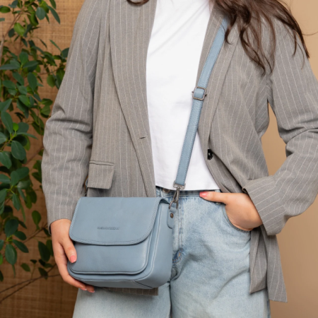 Posete - Geanta de dama, din piele naturala , de umar, The Chesterfield Brand, Miloa, Albastru deschis