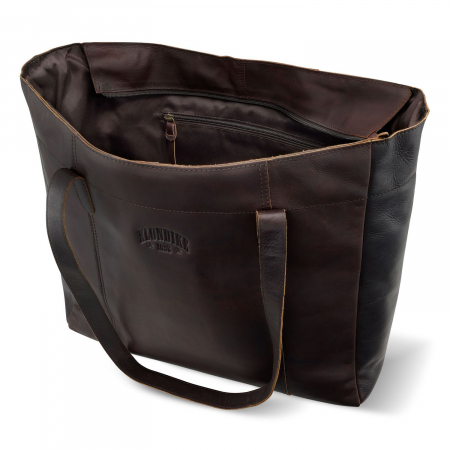 Geanta shopper, mare, de dama, din piele naturala, Klondike, Rush Rachel, de mana si umar, Maro inchis [2]