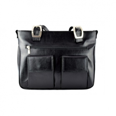 Geanta de dama, din piele naturala, model 015, Negru [1]