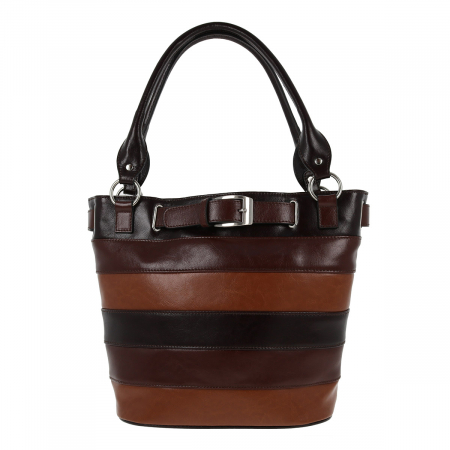 Geanta de dama din piele naturala, model 140, Maro [2]