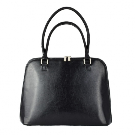 Genti de zi - Geanta de dama, din piele naturala, model 150, Negru
