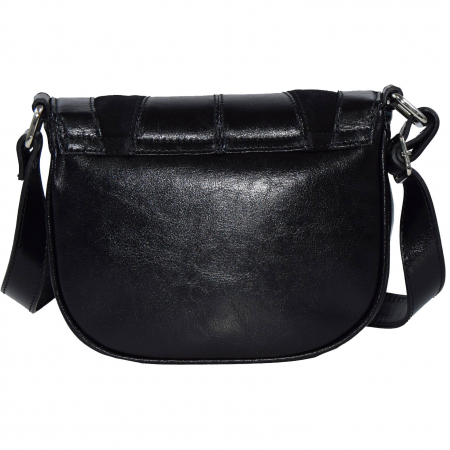 Geanta de dama din piele naturala, model 166, Negru [2]