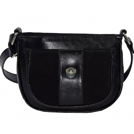 Geanta de dama din piele naturala, model 166, Negru [4]