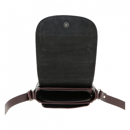 Geanta de dama din piele naturala, model 180, Maro inchis [4]