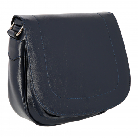 Genti de zi - Geanta de dama din piele naturala, model 180, Bleumarin
