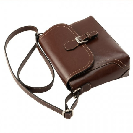 Geanta de dama din piele naturala, model 219, Maro [6]