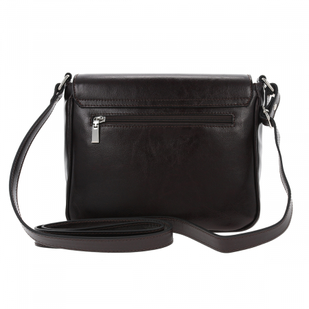 Geanta de dama din piele naturala, model 255, Maro inchis [3]