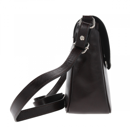 Geanta de dama din piele naturala, model 255, Maro inchis [4]