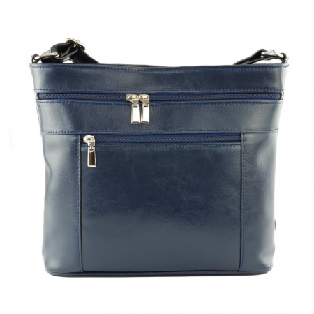 Geanta de dama din piele naturala, model 262, Bleumarin [3]