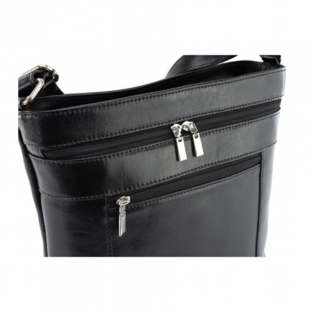Geanta de dama din piele naturala, model 262, Negru [4]