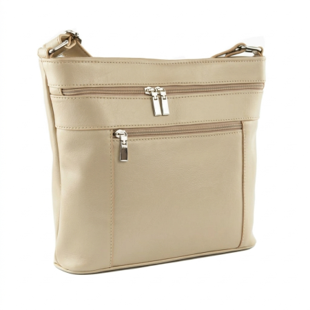 Dama - Geanta de dama din piele naturala, model 262, Bej