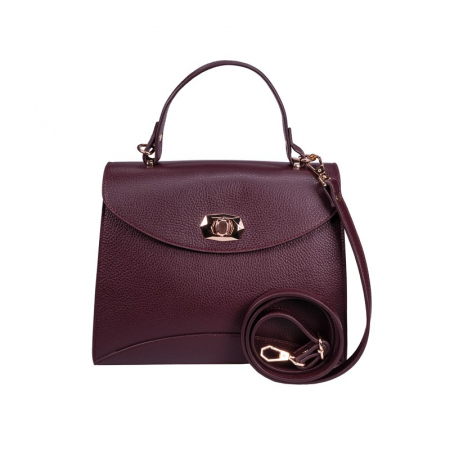 Genti de zi - Geanta de dama din piele naturala, model 290, Bordo