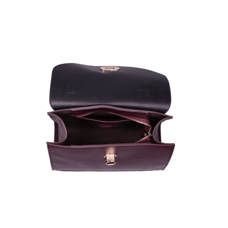 Geanta de dama din piele naturala, model 290, Bordo [1]