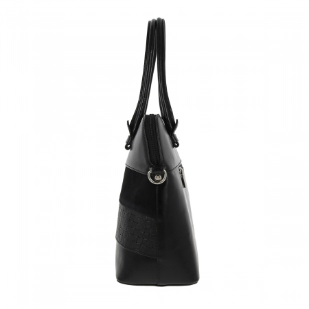 Geanta de dama din piele naturala, model 209, Negru [3]