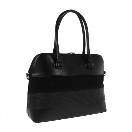 Genti de zi - Geanta de dama din piele naturala, model 209, Negru