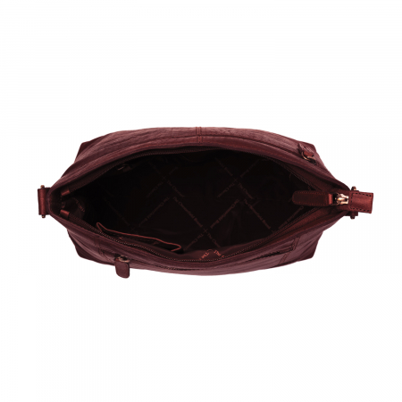 Geanta de dama din piele naturala, The Chesterfield Brand, Annic, de mana si umar, Visiniu [2]