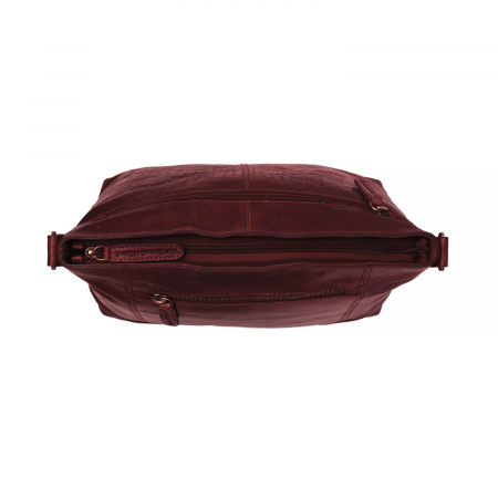 Geanta de dama din piele naturala, The Chesterfield Brand, Annic, de mana si umar, Visiniu [3]