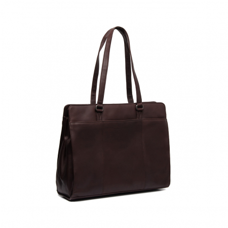 Genti de zi - Geanta shopper mare, din piele naturala, The Chesterfield Brand, Fidenza, Maro Inchis