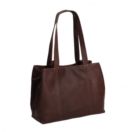 Genti de zi - Geanta de dama din piele naturala, The Chesterfield Brand, Gail, de mana si umar, Maro inchis