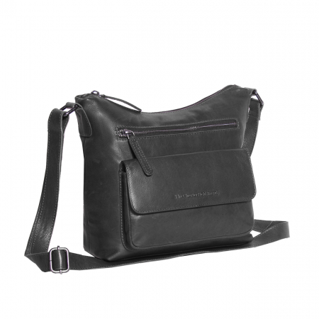 Geanta de dama din piele naturala, The Chesterfield Brand, Hailey, de umar, Negru