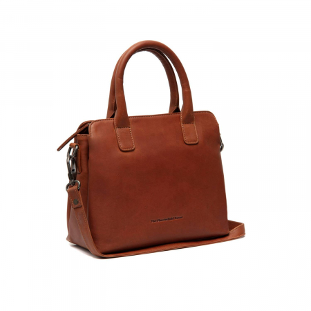 Geanta de dama, din piele naturala, The Chesterfield Brand, Hermosa, Maro coniac