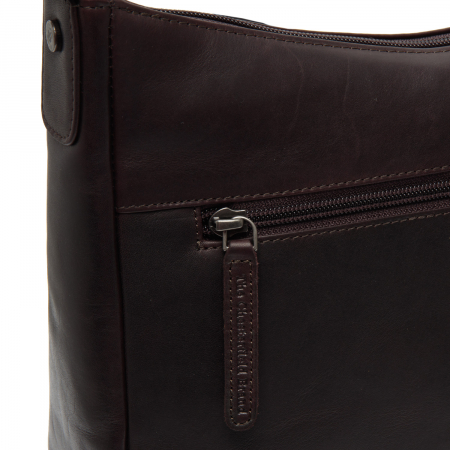 Geanta de dama din piele naturala, The Chesterfield Brand, Loraine, de umar, Maro inchis [4]