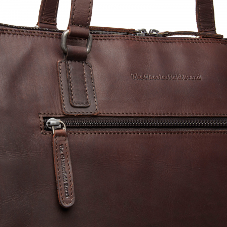 Geanta de dama din piele naturala, The Chesterfield Brand, Lugano, Maro inchis [3]