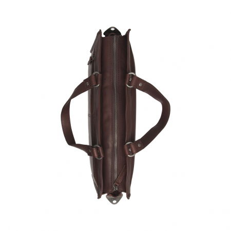 Geanta de dama din piele naturala, The Chesterfield Brand, Manly, Maro inchis [4]