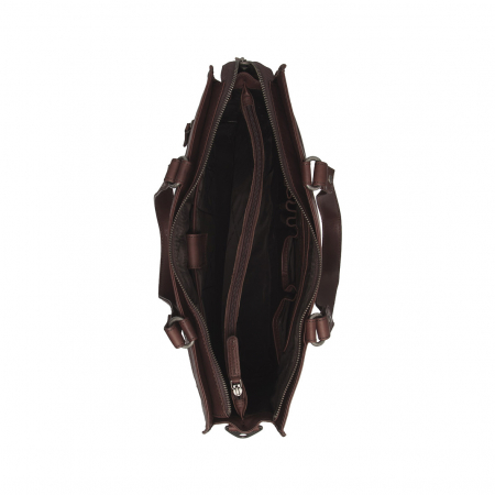 Geanta de dama din piele naturala, The Chesterfield Brand, Manly, Maro inchis [3]