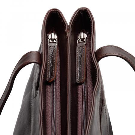 Geanta de dama din piele naturala, The Chesterfield Brand, Nola, Maro inchis [3]