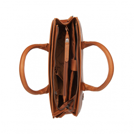 Geanta de dama din piele naturala, The Chesterfield Brand, Rivera, Maro coniac [1]