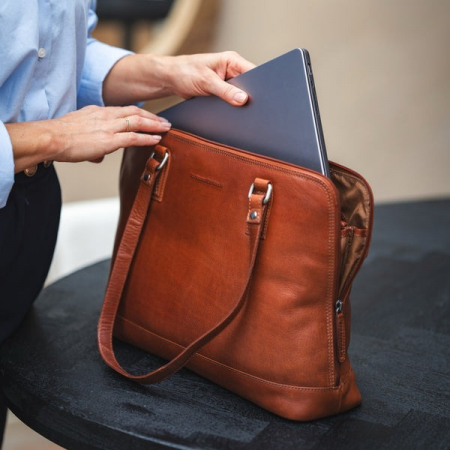 Geanta de dama din piele naturala, The Chesterfield Brand, Selvino, Maro coniac [2]